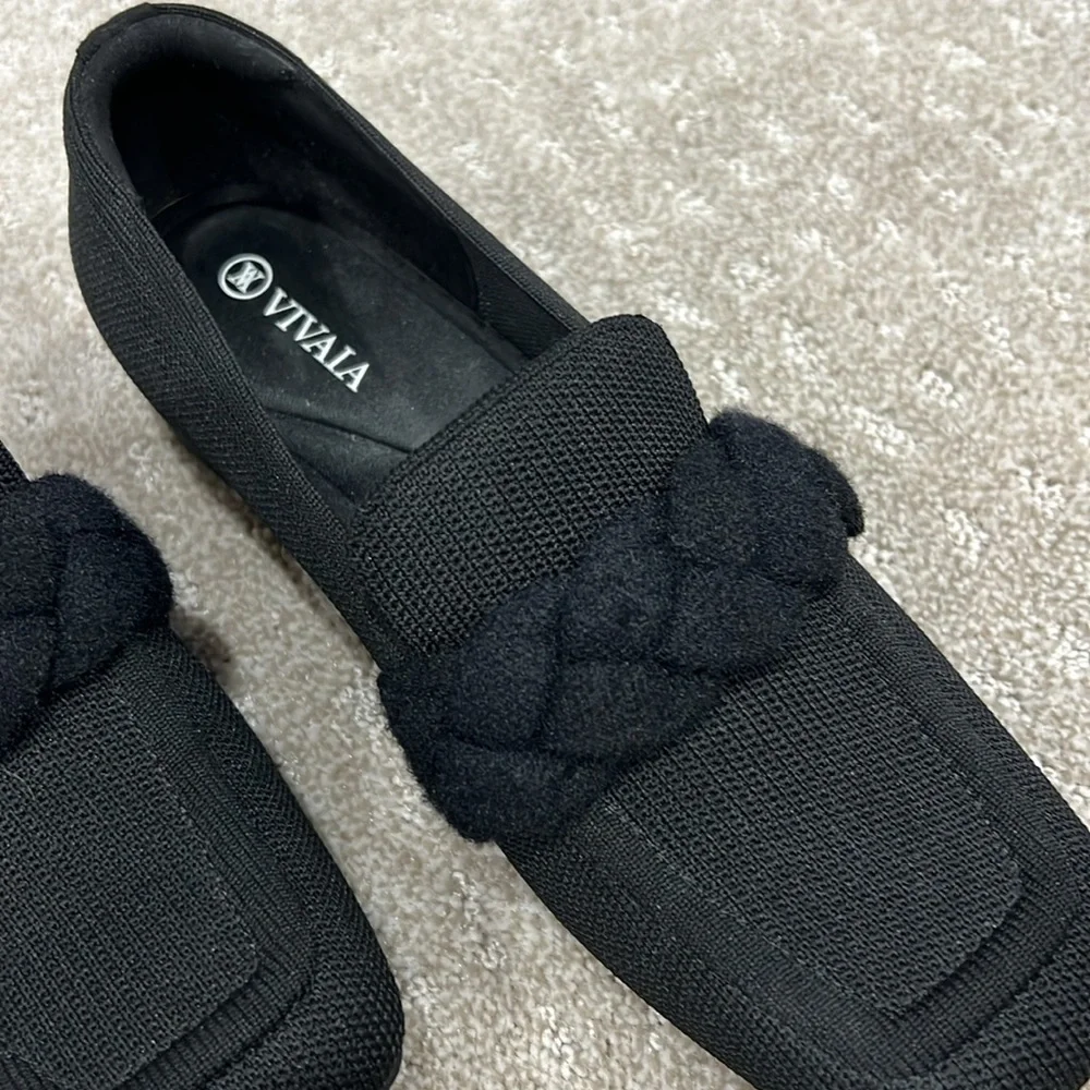 Vivaia square toe block heel loafer - pristine.  Size 9 - Picture 4 of 12